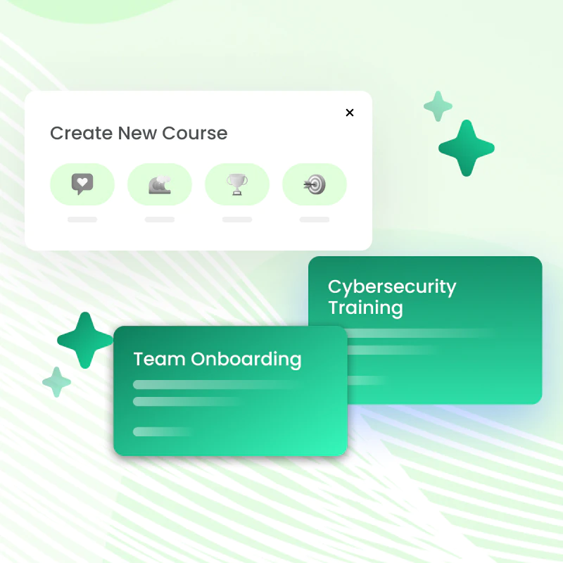 A screenshot of a computer screen with cybersecurity training