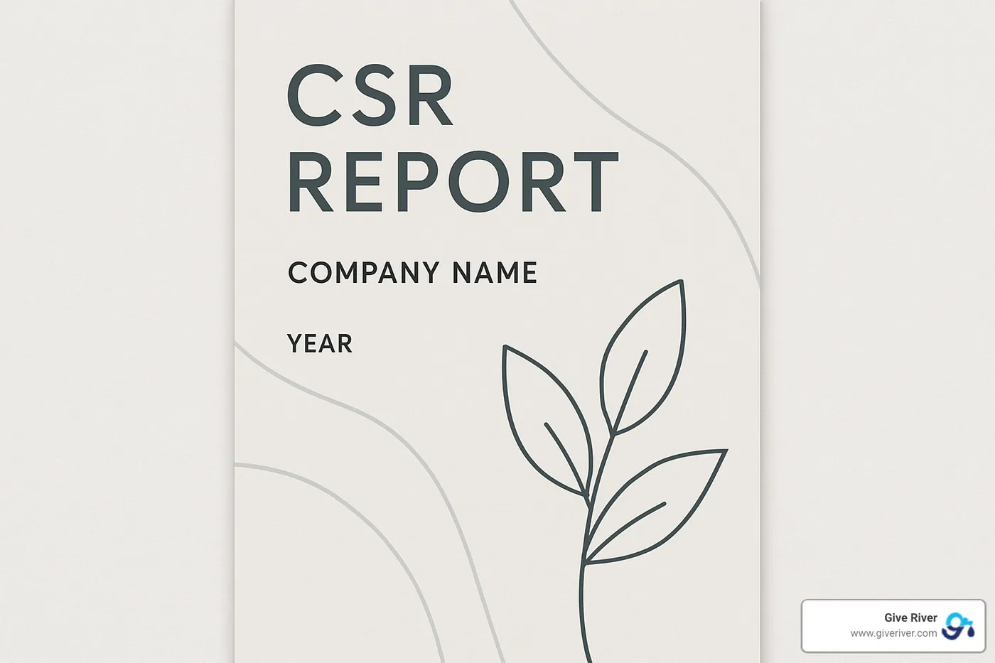 CSR report cover page with clean, modern design - what is corporate social responsibility reporting
