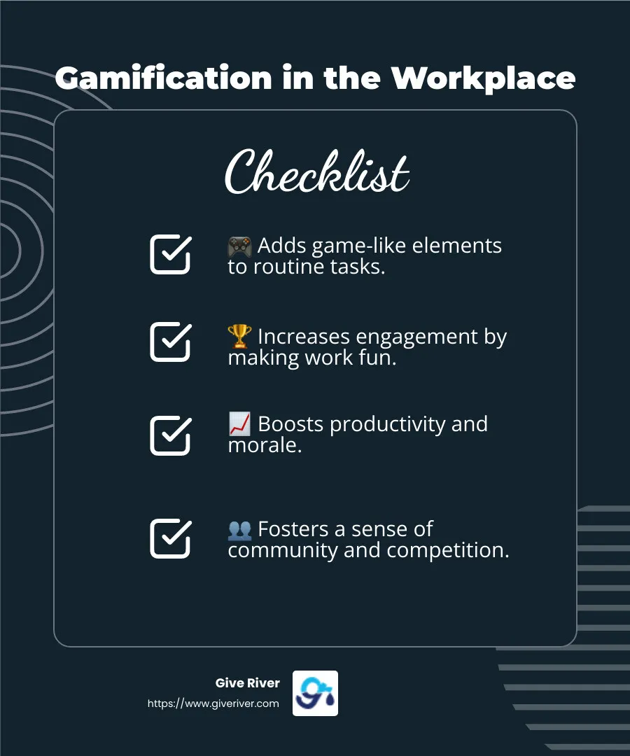 Gallup meta-analysis on employee engagement - employee gamification platform infographic checklist-dark-blue