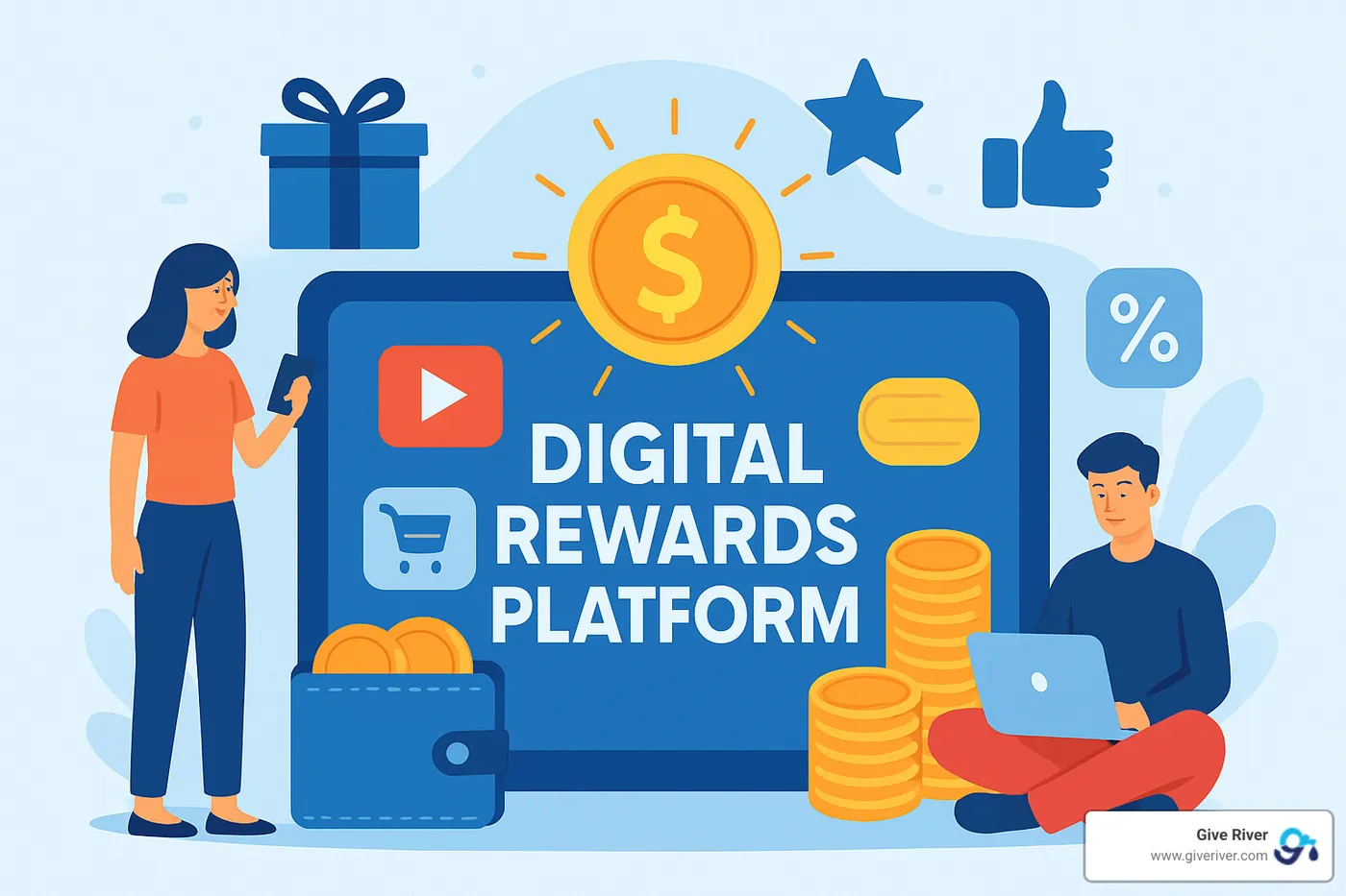 Analytics dashboard showing reward program performance metrics - digital rewards platform