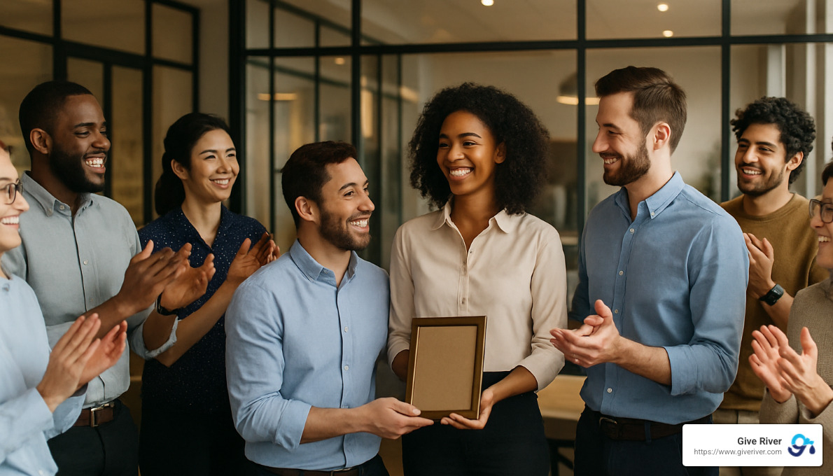 team recognition moment - strategies for employee engagement