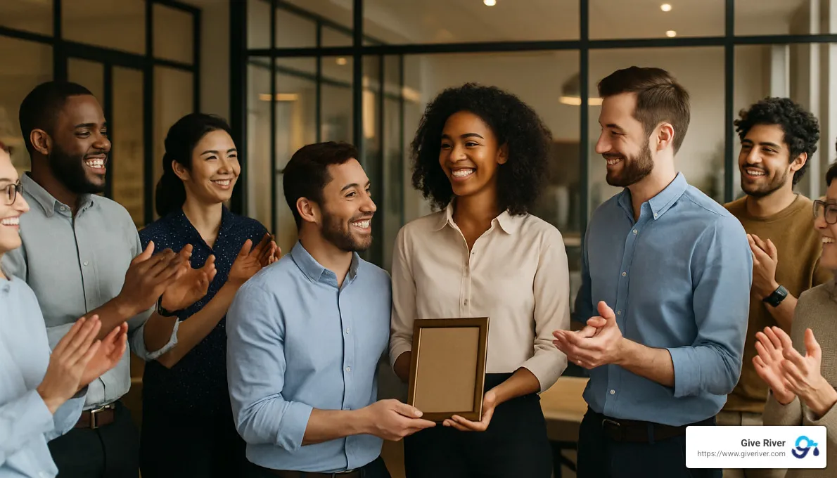 team recognition moment - strategies for employee engagement