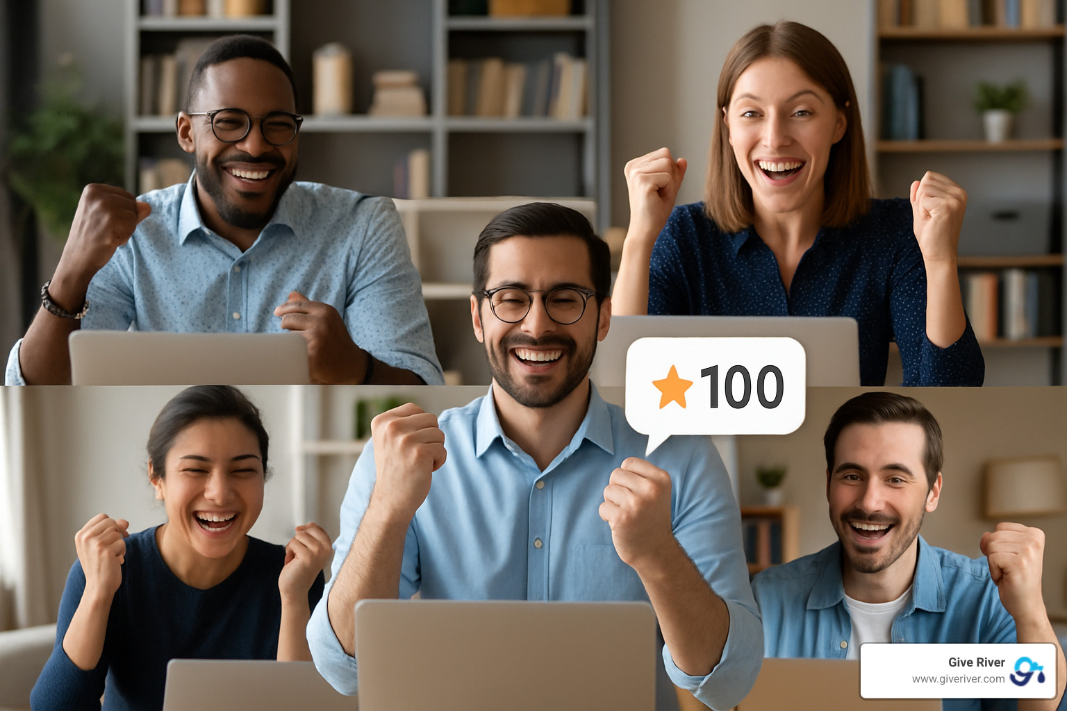 virtual team members engaged in a recognition activity - organizational culture in virtual teams