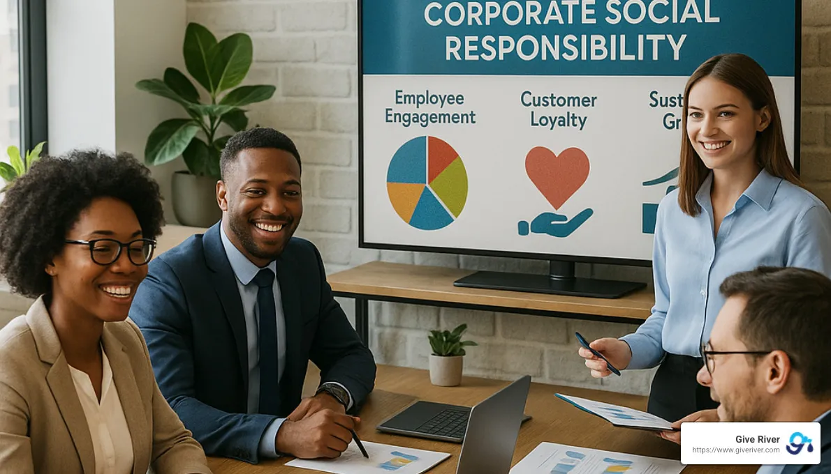 Businesses implementing CSR strategies showing improved employee engagement, customer loyalty, and sustainable growth - what is corporate social responsibility and why is it important