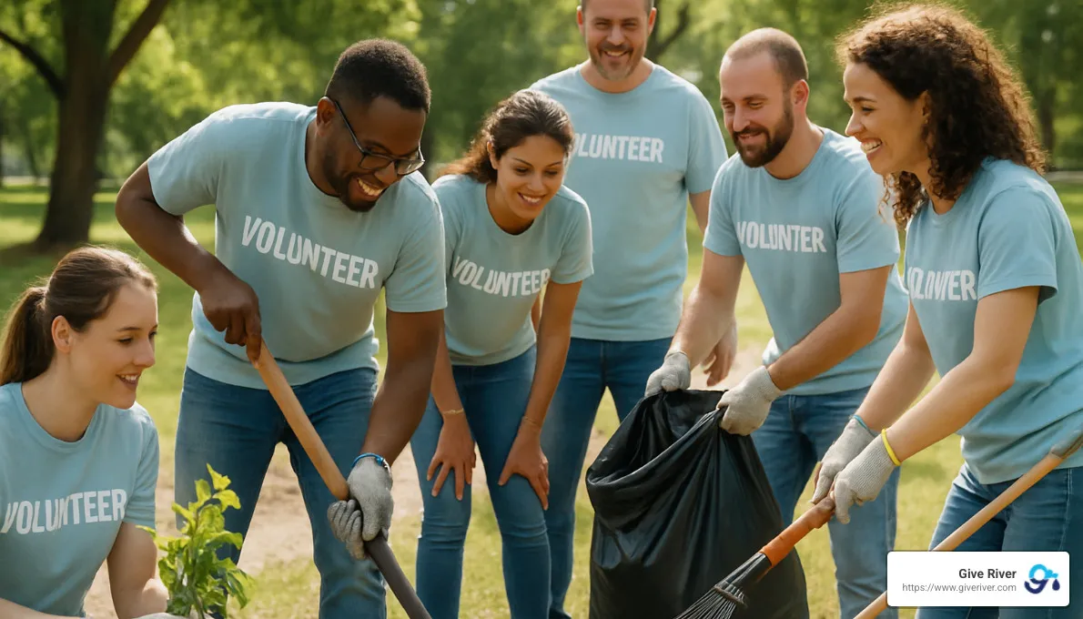 employees participating in volunteer day - strategies for employee engagement