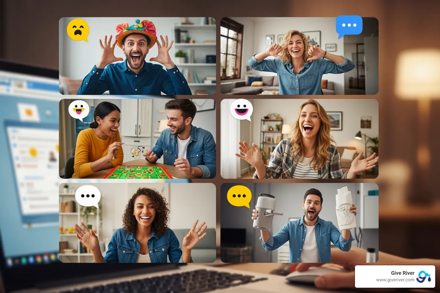 a zoom screen with the chat feature highlighted during an icebreaker activity - fun team things to do over zoom