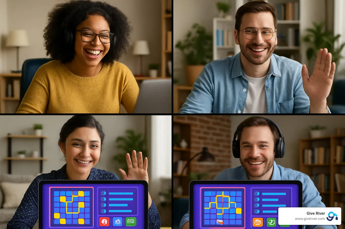 remote team playing digital games - digital games for team building