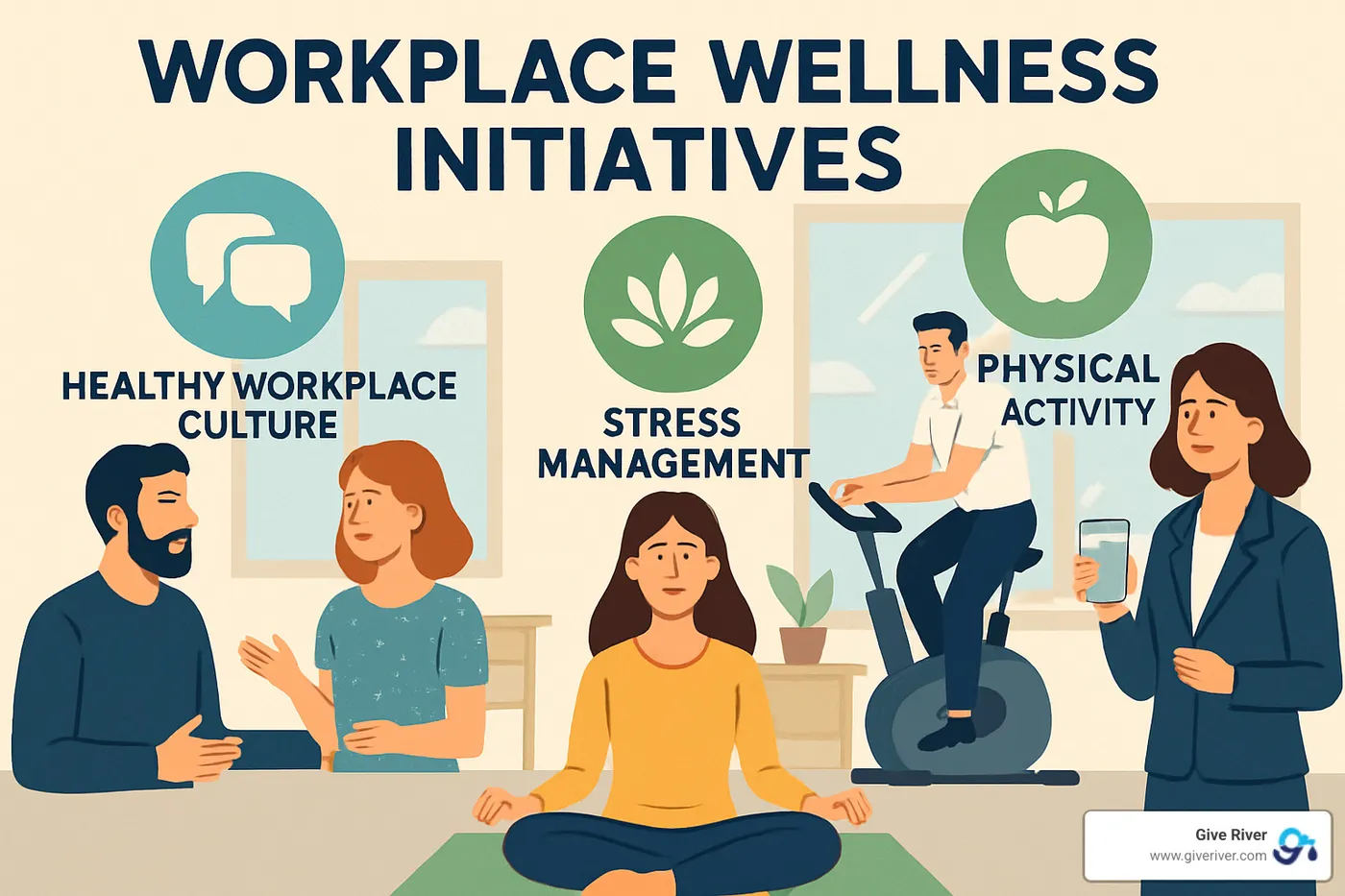 Employee using wellness app on mobile device - workplace wellness initiatives