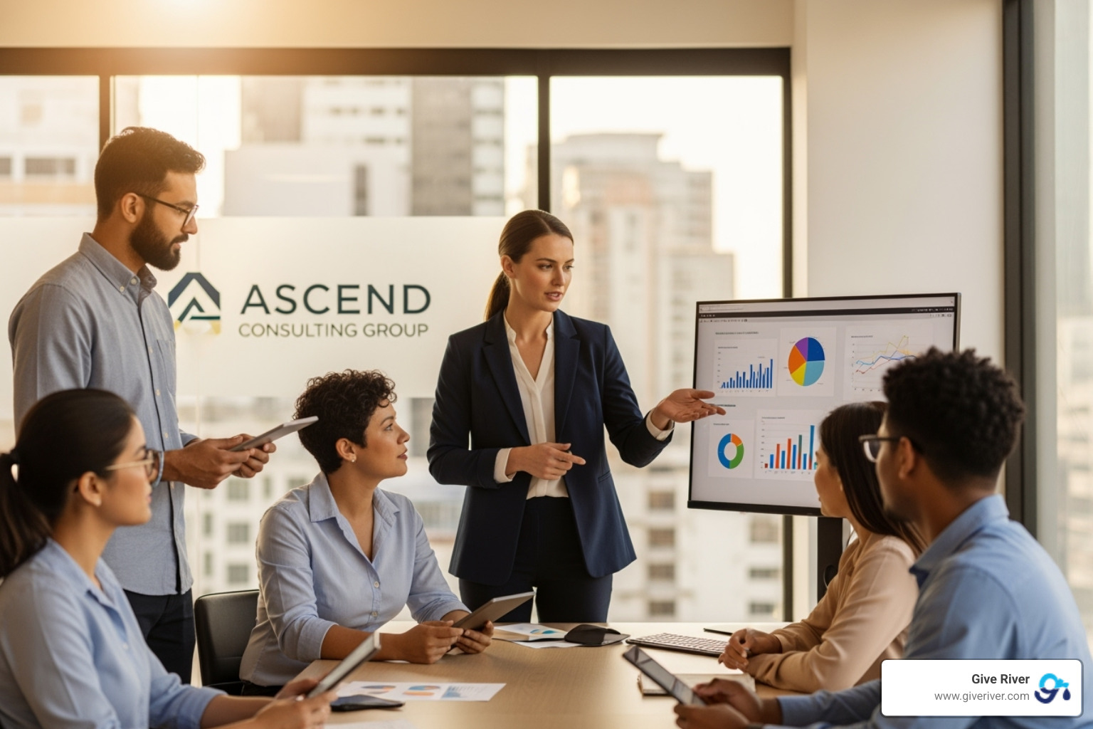 Employee recognition platform on a phone and desktop - employee engagement consulting firms