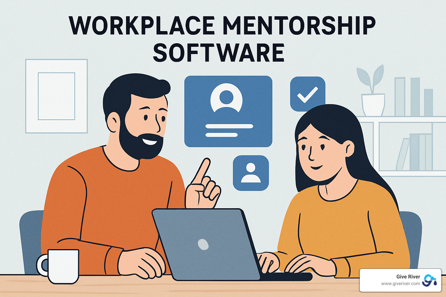 Comparison showing cluttered spreadsheets and manual processes versus clean, automated software interface - workplace mentorship software