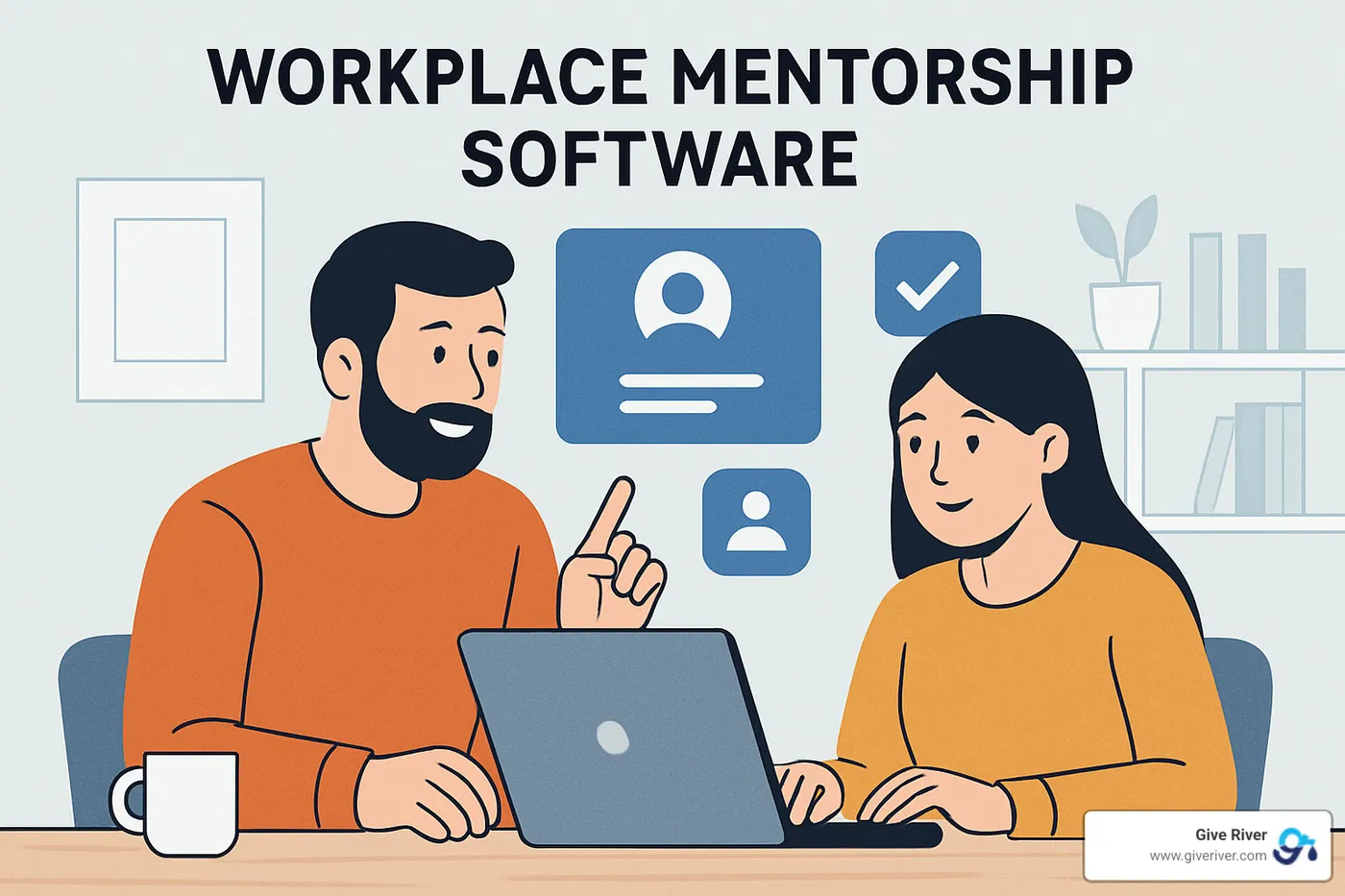 Comparison showing cluttered spreadsheets and manual processes versus clean, automated software interface - workplace mentorship software