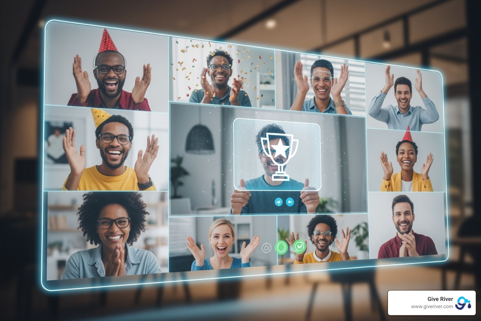 Employee unboxing care package - remote team recognition