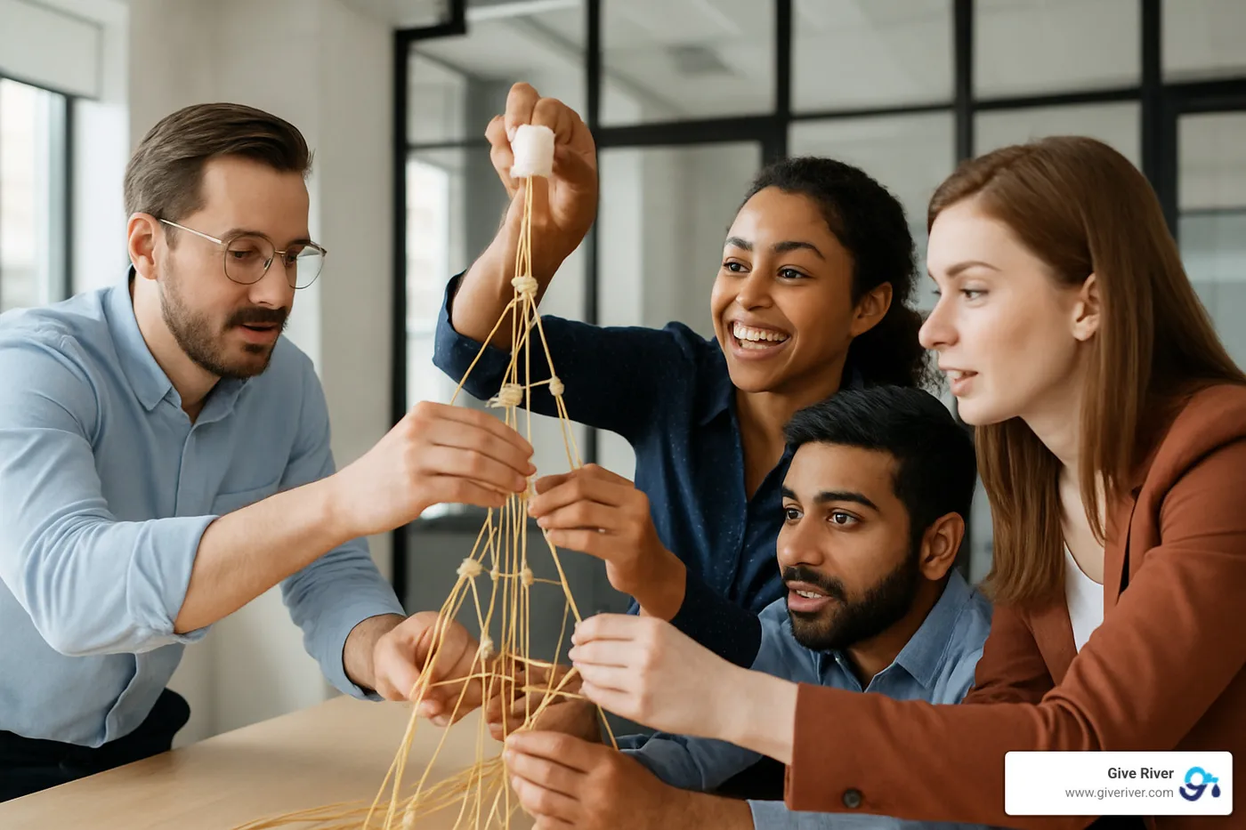 team building tower challenge - team building activities