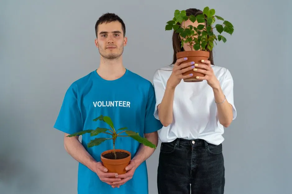 Person volunteering at community garden - company matching gift programs