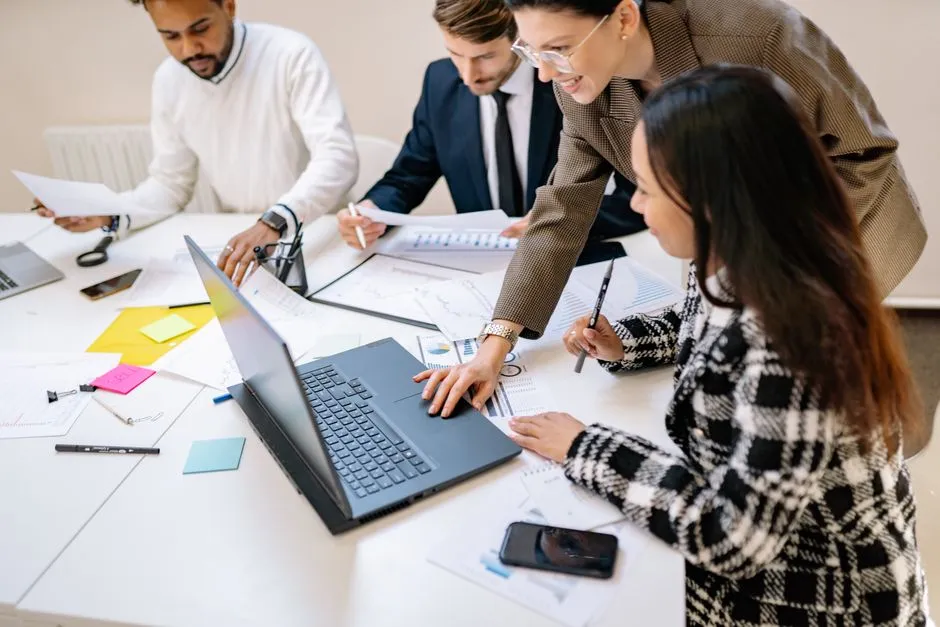 diverse remote team collaborating on a digital whiteboard