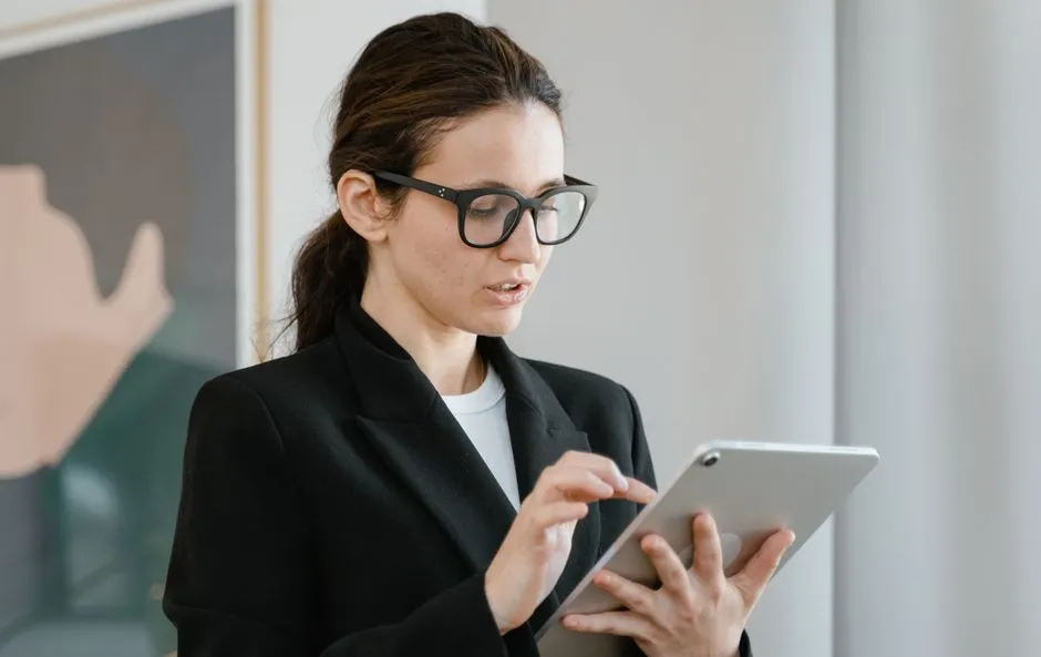 Employee using digital career development platform - career development programs examples