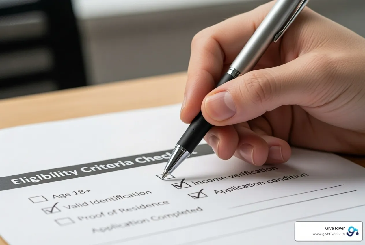 checklist for community grant eligibility - community involvement grants
