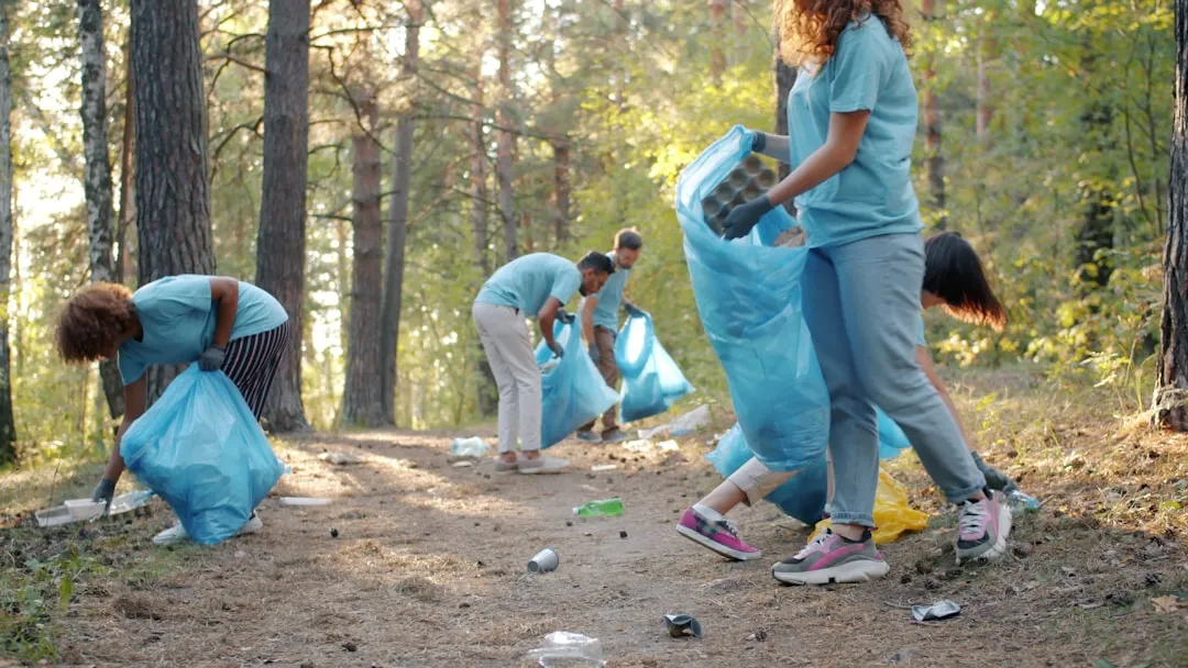 students engaged in a service-learning project such as a local cleanup - community involvement programs in schools